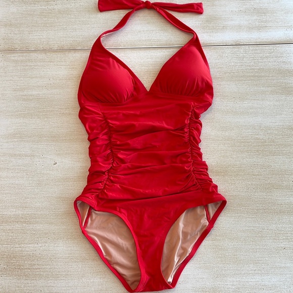 J. Crew Other - J. Crew Red Halter One-Piece Size 8